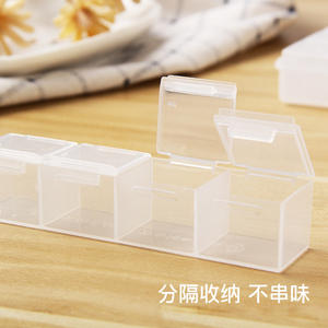 Organisateur de bijoux transparent en plastique portable à 28 compartiments, boîte à pilules pour sept jours avec 28 compartiments - Product Image 5