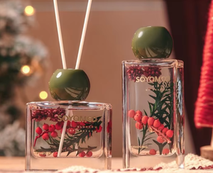 Diffuseur <span class=keywords><strong>d</strong></span>'aromathérapie miniature de Noël personnalisé, écologique, durable, avec fleurs séchées, <span class=keywords><strong>d</strong></span>écoration <span class=keywords><strong>d</strong></span>'intérieur, flacon en verre, ensemble de bâtonnets - Product Image 3