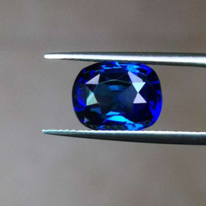 Zafiro azul real natural de Sri Lanka de 4.12 quilates, certificado por AIGS, corte cojín, piedra suelta de 10.35*8.27 mm para engaste en joyería. - Product Image 3