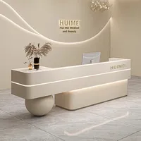 030 Comptoir de Bar Haut de Gamme en Laque Claire pour Hôtels, Réceptions, Salons de Beauté, Boutiques de Vêtements, Boutiques de Mariage et Institutions de Formation