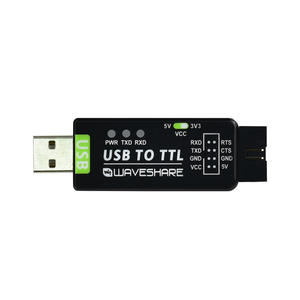 Convertisseur USB vers TTL industriel Waveshare, original FT232RL, multi-protection et prise en charge des systèmes, plastique noir - Product Image 1
