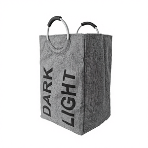 Panier à linge pliable en tissu, grand bac unique avec poignées de transport robustes en aluminium, panier à linge sale pliable en tissu - Product Image 1
