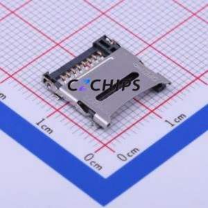 HYC39-TF08-180 SD Card / Memory Card Connector SMD Connector Flip Cover Type MicroSD Card (TF Card) Card Holder Without - Product Image 1