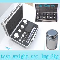 Juego de Pesas de Calibración de Acero Inoxidable No Magnético OIML E1 E2 F1 F2 M1, Peso Estándar para Calibración