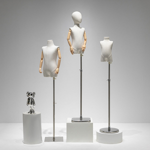 Negozio di abbigliamento per bambini oggetti di scena in lino a metà corpo manichino testa manichino per bambini - Product Image 2