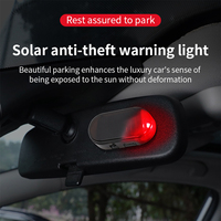 Lampe d'avertissement solaire pour voiture, simule une caméra antivol universelle, lumière LED simulée pour l'intérieur, antivol