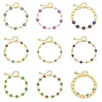Bracelet en cuivre de conception d'oeil du diable en or véritable plaqué 18 carats à la mode accessoire d'affaires du Moyen-Orient affaires quotidiennes