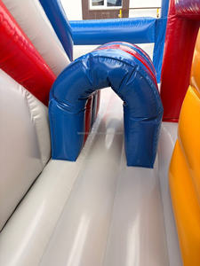Château gonflable classique coloré personnalisé, structure de saut commerciale avec toboggan intégré, équipement de jeu extérieur pour enfants - Product Image 5