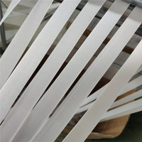 Bande élastique en polyester de couleur blanche et noire de 10 mm à 70 mm, vente en gros, bandes élastiques tricotées personnalisées pour vêtements