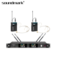 Microphone sans fil Soundmark RS-2600 Performance professionnelle avec écran LED RVB 64 couleurs, piles AA, connecteur XLR, capteur infrarouge