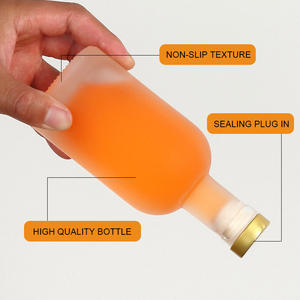 Clair 50ml 100ml 200ml 375ml 500ml <span class=keywords><strong>700ml</strong></span> 1000ml Bouteille d'alcool en verre avec liège Premium Spirit Container pour Whisky Rhum Brandy <span class=keywords><strong>Gin</strong></span> - Product Image 4