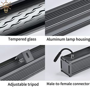 RGBW 오션 웨이브 라이트 LED 월 워셔 라이트 DMX512 IP66 방수 알루미늄 선형 물결 램프 바 KTV & 커피숍용 - Product Image 4