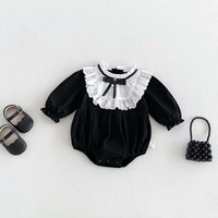 Combinaison à manches longues pour bébé fille, style japonais, style demoiselle d'honneur, automne, volants doux, combinaison pour nouveau-né
