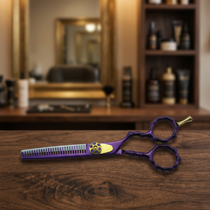 Ciseaux à effiler professionnels en acier inoxydable pour barbier, 6 pouces, avec manche long - Product Image 3