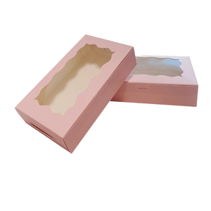 Caja <span class=keywords><strong>de</strong></span> papel Kraft marrón blanco con ventana transparente, contenedor <span class=keywords><strong>de</strong></span> regalo pequeño para postre, revestimiento UV, proveedor <span class=keywords><strong>de</strong></span> Cajas <span class=keywords><strong>de</strong></span> Regalo para postres - Product Image 5