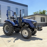 Traktor Pertanian 50HP 4x4 Standar Emisi Euro V Penggerak 4 Roda Diesel Dengan Pilihan Loader Depan