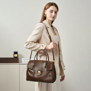 Bolso Tote de Cuero Genuino Retro de Gran Capacidad, Hecho a Mano, Estilo Vintage, Bolso de Mano Casual para Mujer - Product Image 4