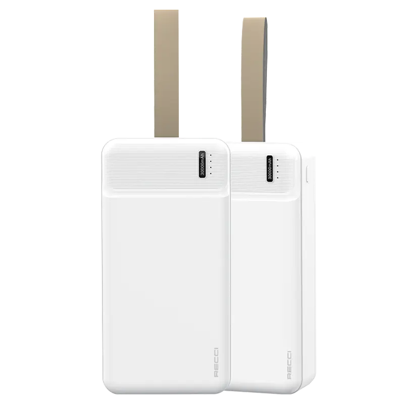 Externer Akku Telefon ladegerät Schnell ladung Tragbares Ladegerät Power Bank 30000mAh mit zwei USB-Anschlüssen für iPhone Android