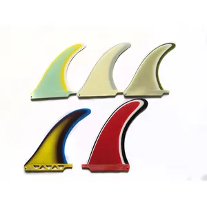 Multicolor Layered Surfboard Longboard Single Fin 9" 10" 11" Fiber Glass Fins