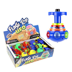 Toupie musicale Ufo colorée avec lumières et son pour enfants de 2 à 4 ans, jouet unisexe à piles - Product Image 2