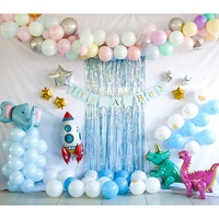 Globo inflable de aluminio con forma de cohete para niños, de 4D globo de helio, decoración de fiesta, 2023