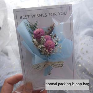 กล่องของขวัญวันแม่ DREA ช่อดอกไม้แห้งขนาดเล็ก การ์ดอวยพร วันวาเลนไทน์ ดอกไม้แห้งสำหรับห่อของขวัญ - Product Image 2