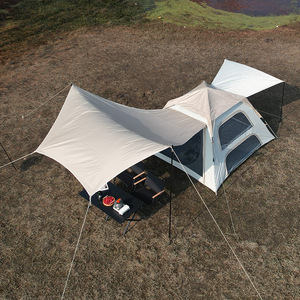 Carpa de camping automática 2 <span class=keywords><strong>en</strong></span> 1 con toldo integrado, diseño de apertura rápida, impermeable, para exteriores, venta al por mayor. - Product Image 3