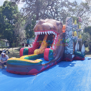Wet or dry dual lane <b>large</b> outdoor <b>inflatable</b> bounce house water slide combo bouncer for kids party - Product Image 4