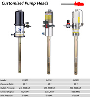 Pompe à graisse pneumatique 40:1 50:1 60:1 haute pression 200L, kit de pompe à graisse pneumatique pour fût de 15kg 200L