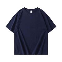 T-shirt personnalisé pour homme de grande taille, en coton 100% de haute qualité, poids lourd 230 g/m², col rond, imprimé et brodé, uni