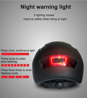 Casque de moto tout-terrain certifié CE OEM ODM avec coque en PC et feu arrière pour adulte, jeune, vélo, skateboard, trottinette, homme