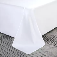 Ensemble de draps de lit d'hôtel en coton blanc de luxe 300tc de haute qualité durable antistatique lavable