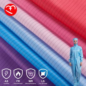 <span class=keywords><strong>En</strong></span> Stock 2/3 Twill 75D Stripe 0,4 hilo conductor gris poliéster tafetán tela conductora antiestática herramientas de rejilla a rayas - Product Image 1