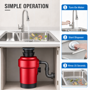 Triturador de Basura Comercial para Cocina, 560W, Unidad de Eliminación de Residuos de Alimentos, Cámara de Trituración de 1000ml, para Restaurantes y Hoteles - Product Image 4
