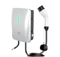 Pengisi Daya EV AC Baru OCPP 1.6J 7kW 11kW 22kW dengan Kartu RFID, Tipe Wallbox 2, IP65, Komersial & Hunian, untuk Parkir
