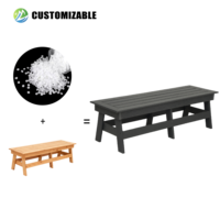 Table-banc d'extérieur pliable, élégante, moderne, en HDPE léger et durable, résistante aux UV, pour terrasses de piscine, cafés, écoles