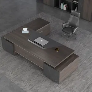 Muebles modernos de madera Natural para oficina, Mesa Ejecutiva de lujo, de último diseño, alta calidad