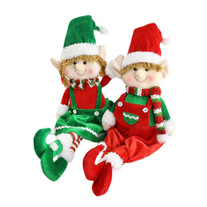 Personalizzabile Super morbido poliestere natale <span class=keywords><strong>peluche</strong></span> giocattoli all'ingrosso ODM Bear <span class=keywords><strong>collezione</strong></span> con alce Babbo Natale elfo ricamato - Product Image 2