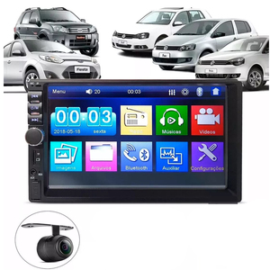 7 "doble Din coche estéreo coche Radio Auto Radio coche Mp5 reproductor pantalla táctil Bt Usb Fm Aux Sd 7010b cámara de visión trasera - Product Image 1