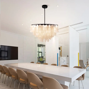 Sunsir skd โคมไฟระย้าตกแต่งเปลือกหอยธรรมชาติโคมไฟระย้าดีไซน์วินเทจที่สร้างสรรค์โคมระย้าสไตล์นอร์ดิก - Product Image 4