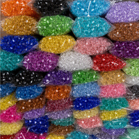 Perles en verre de cristal AB facettées transparentes de haute qualité 4mm 6mm 8mm 10mm en gros pour la fabrication de bijoux