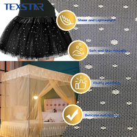 Tissu en maille tricotée 100% polyester personnalisé, doublure jacquard, tulle moustiquaire pour robes de femmes et de filles
