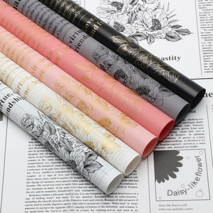 Cross-border Waterproof Herbal Pattern Korean Wrapping Paper Floral Bouquet Gift Wrap Wholesale Florist Packaging Supplies - Product Image 2