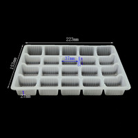 Conception personnalisée 20 grilles jetable Blister Emballage alimentaire Conteneur PET PP Boîte en plastique pour Sushi Pizza Noix