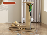 Jouet pour chat en bois beige en gros du fabricant, griffoir pour chat avec cordes en sisal pour l'escalade