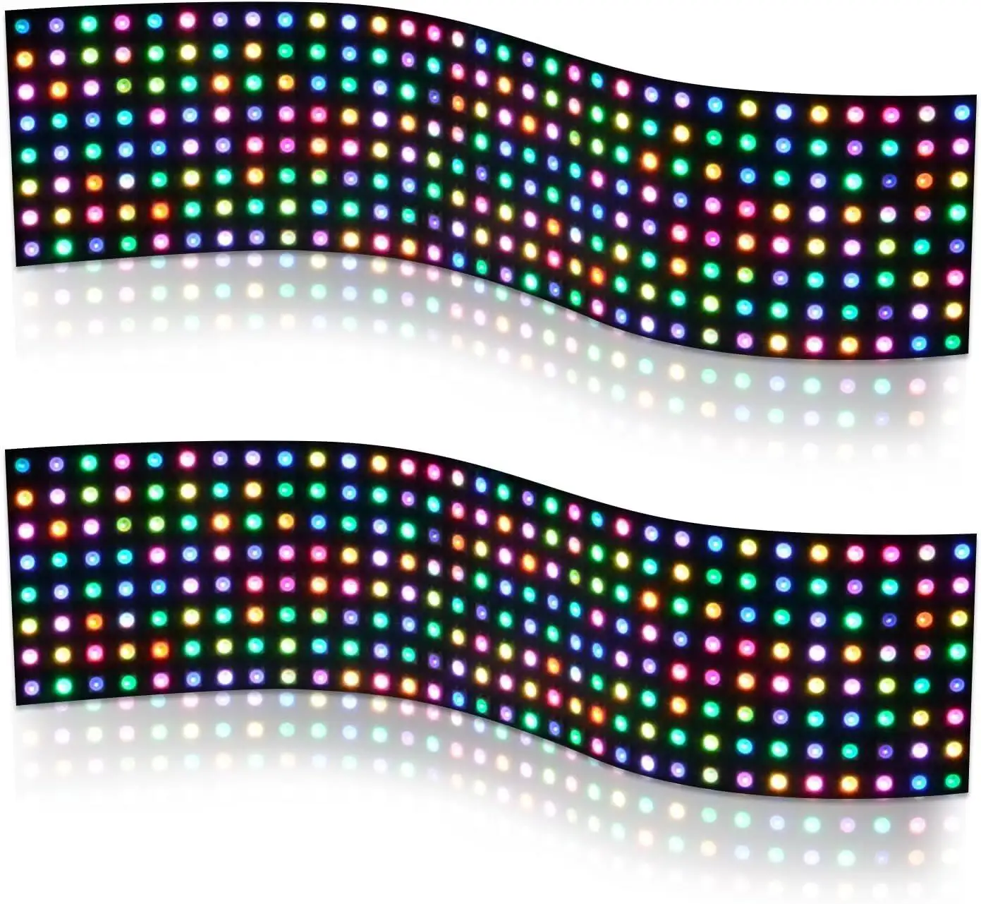 WS2812B Panneau lumineux LED numérique flexible adressable individuellement WS2812 8x8 16x16 8x32 Module Matrix led sheet light