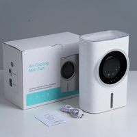 Ventilateur de table portable à écran tactile USB rechargeable avec brumisateur et réservoir d'eau pour la maison