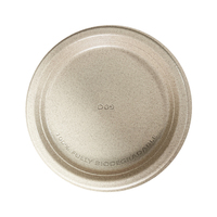 Assiettes en Fibre de Coque de Riz de 7 Pouces, Écologiques, Robustes, Légères, Compostables, Biodégradables, Sans BPA, Jetables, Compatibles Micro-ondes