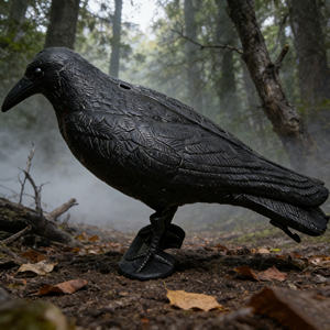 Modèle d'oiseau corbeau noir statique à texture réaliste pour l'extérieur, équipement <span class=keywords><strong>de</strong></span> tir sur le terrain, leurre <span class=keywords><strong>de</strong></span> chasse au corbeau en plastique durable résistant aux intempéries - Product Image 4