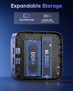 SOYEER 13th Intel Celeron N150 MINI PC Gamer DDR4 8G 16G 512G/1T M.2 SSD 4K 5,0G Wifi Mini computadora de escritorio <span class=keywords><strong>Windows</strong></span> 11 pro - Product Image 2